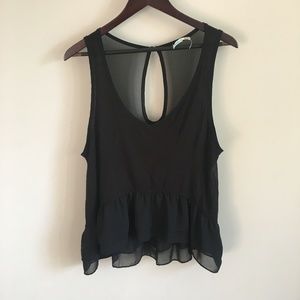 Blue Kimchi | Urban Outfitters Black Chiffon Top L